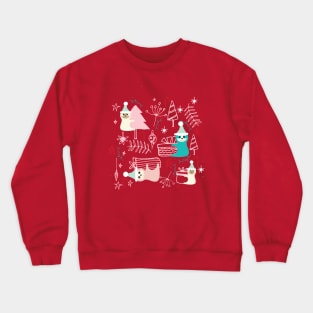 Sloth at Christmas Party Crewneck Sweatshirt